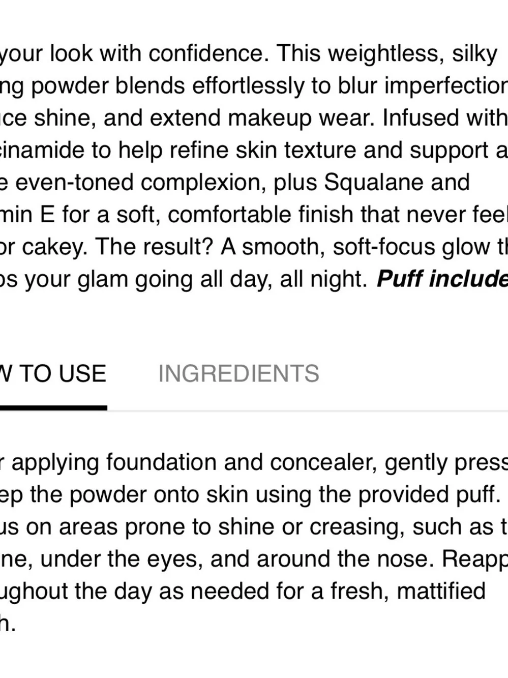 Bisha Translucent Setting Powder - White